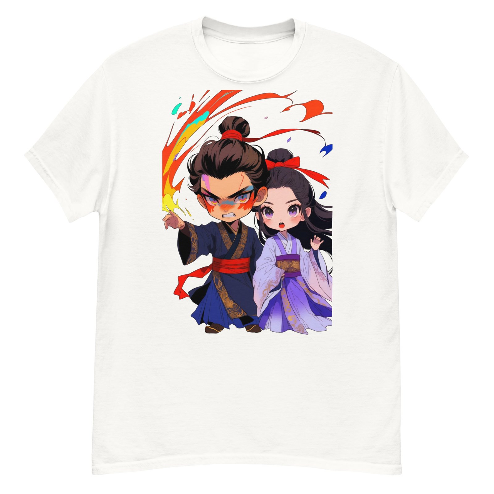 Chibi Anime Couple Traditional Clothing
