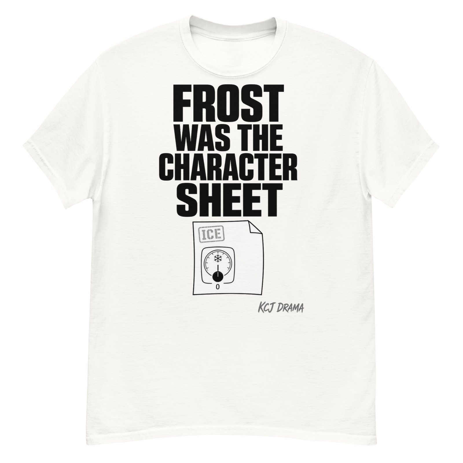 Frost Character Sheet Unisex classic tee
